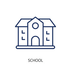 School thin line icons. Original vector illustration.