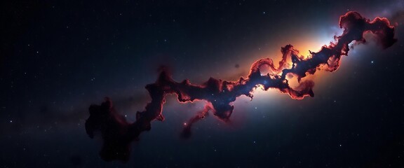 Distant galaxies and nebulae fill a vast, dark sky, science, deep space