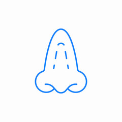 human nose icon sign vector