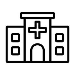 Obraz premium Health Center Vector Line Icon Design