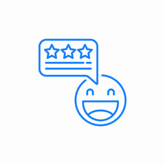 positive review or rating icon sign vector