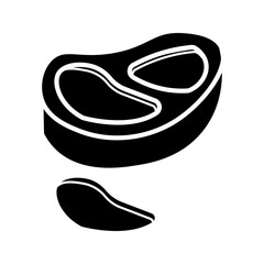 meat icon, cut meat, vector icon