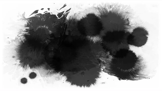Ink transition splatter blot. Abstract painting animation background new cool nice motion dynamic be...