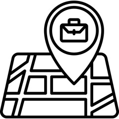 Job Location Line Icon