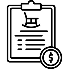 Retirement Plan Line Icon