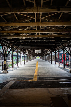 Retro Streetscape of Mojiko Port in Fukuoka, Japan
