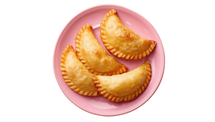 Karanji or gujia, Kajjikayalu, Indian festival food, stuffed with coconut stuffing