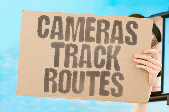 "Cameras Track Routes" City footage. TECH.VIDEO.URBAN.DATA.SCAN. - Powered by Adobe