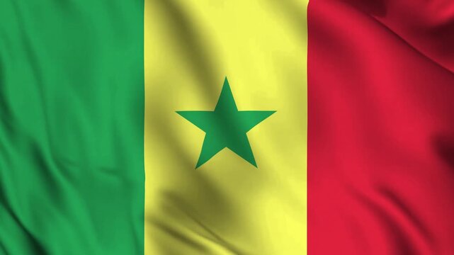 Animation of the Senegal flag waving in the wind, symbolizing national unity, cultural diversity, and the country&rsquo;s enduring spirit of resilience.