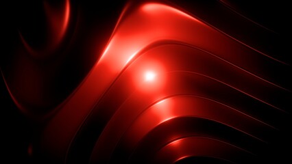 Futuristic red Glass Gradient on Black Background with Glowing Waves and Transparent Motion Layers, gradient glass	 	