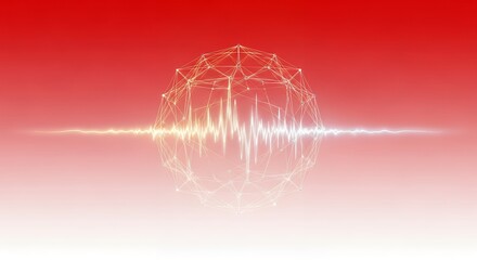 Smooth red-to-white gradient background, symbolic awareness theme