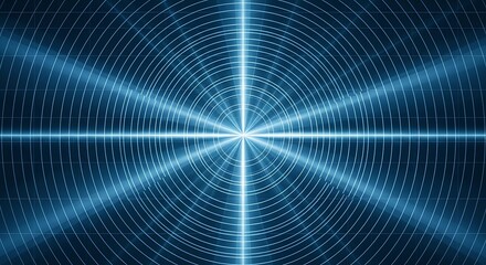 Abstract blue background with glowing lines and circles creating a futuristic and technological feel, ideal for science and technology concepts