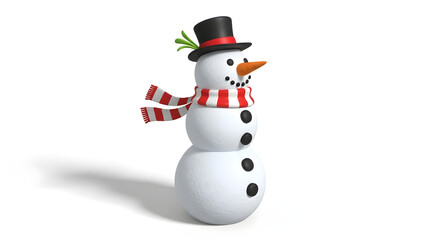 snowman isolated on white