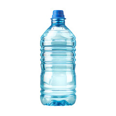 Isolated clear plastic water bottle filled with pristine drinking water, clean presentation