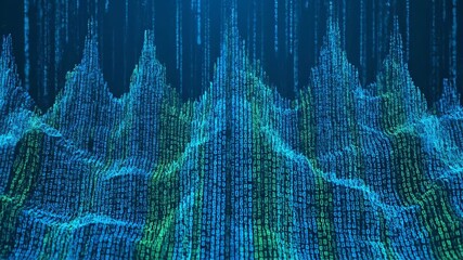 Abstract blue background with digital lines and a futuristic light pattern creating a high-tech network matrix for business data and web design illustration - Powered by Adobe