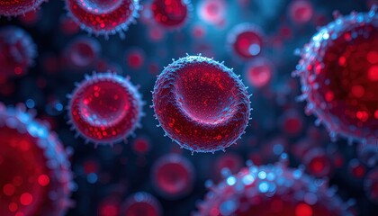 Stunning red blood cells offer a modern scientific view perfect for medical research, pharmaceutical marketing, or health education visuals