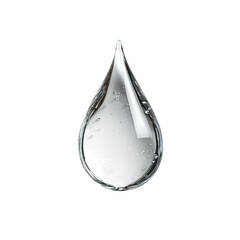 One big crystal drop in light blue color with glares and shadow