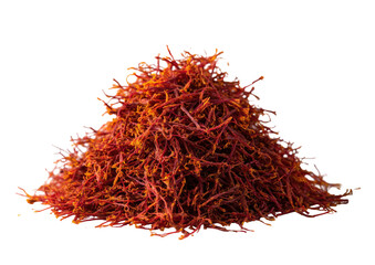Naklejka premium Saffron pile, fine red threads on dark