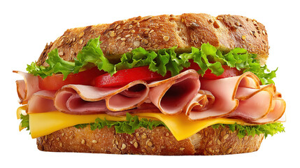 Big burgur made from natural organic meat and vegetables cooked in a josper for a festive party on a white background