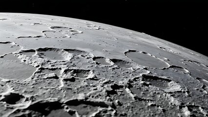 tennessine. Detailed view of the icy, cratered surface of a moon in deep space. STEM education sheets, lab safety posters, designed for biotech research communications.