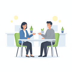 Casual Business Meeting and Discussion