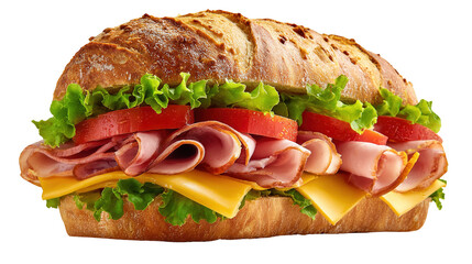 Big burgur made from natural organic meat and vegetables cooked in a josper for a festive party on a white background