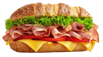 Big burgur made from natural organic meat and vegetables cooked in a josper for a festive party on a white background