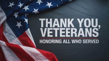 Show your gratitude and honor our heroes this Veterans Day with this patriotic American flag background and heartfelt message of appreciation