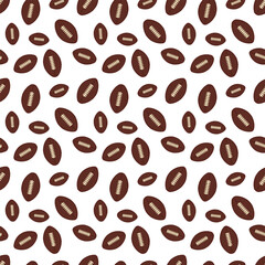 flat design pattern of This image displays a stylized American football. It is an oval-shaped ball, predominantly dark brown, with a central seam featuring light beige or off-white laces