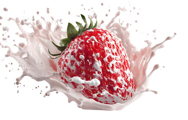 Strawberry cut out pattern. Ripe fresh flying red strawberry isolated on white background. With clipping path. Summer delicious sweet berry organic fruit, food, diet, vitamins, creative layout