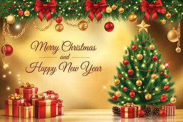 christmas tree with gifts