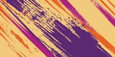 Black and yellow abstract background with splatter brushstroke