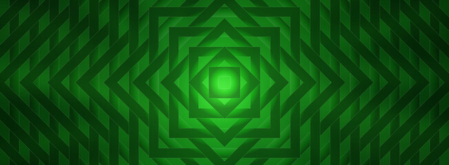 Illustration of abstract green background with geometric shapes creates a vibrant and visually appealing design