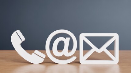 Contact Icons: A visual collection of essential contact icons, thoughtfully arranged to represent modern communication methods.