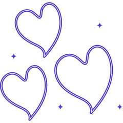 Neon Hearts Illustration