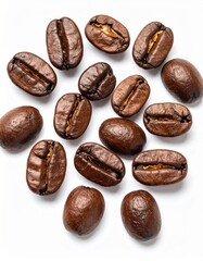 Obraz premium coffee beans on white background