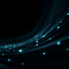 Fototapeta premium Abstract blue light patterns flowing through space, creating an ethereal ambiance for futuristic themes and digital projects.