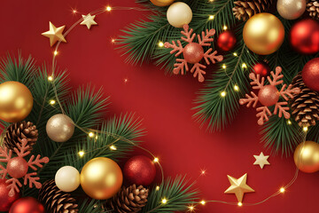 christmas background with christmas tree