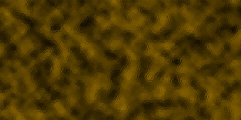 Dark yellow ribbed glass texture with glossy vertical waves and gradient reflections in abstract background design