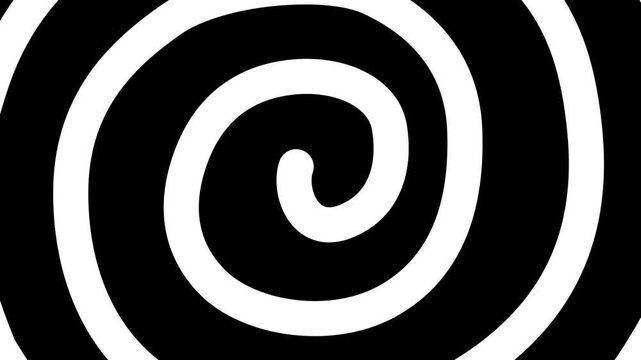 Hypnotic black and white vector spiral design creating an optical illusion of dynamic rotational motion, perfect for abstract backgrounds and modern graphic art projects - Powered by Adobe