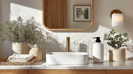 white nutrafol pill bottle sitting on a bathroom counter