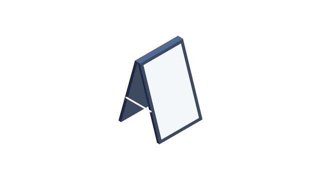 A whiteboard with a blue frame, positioned upright, ready for writing or drawing.