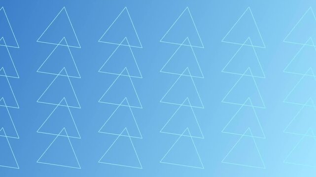 Digital motion graphic featuring an abstract pattern of overlapping vector triangles on a cool blue gradient background for modern presentations