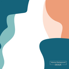 Modern Abstract Fluid Shapes Background, Colorful Wavy Minimalist Abstract Design, Creative Organic Shapes Vector Background