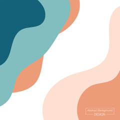 Modern Abstract Fluid Shapes Background, Colorful Wavy Minimalist Abstract Design, Creative Organic Shapes Vector Background