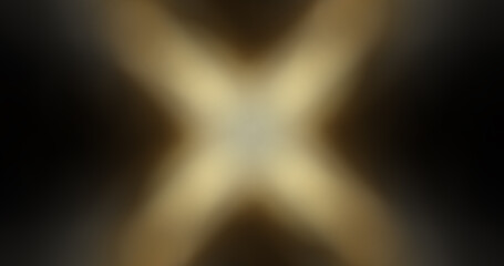 Abstract Golden Light X Shape Blur on Dark Background for Elegant and Modern Design Backdrop with Shimmering Glow