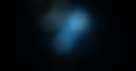 Abstract Dark Blue Light Leak Background with Soft Bokeh Effect and Glowing Lens Flare, Perfect for Design Templates, Technology, or Science Concepts