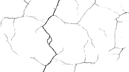 Obraz premium Cracked Texture: Cracked white wall texture. Surface cracks and fissures in ground. crack concrete white wall. Cracked soil texture transparent. Surface cracks and fissures in ground. Grange backgroun