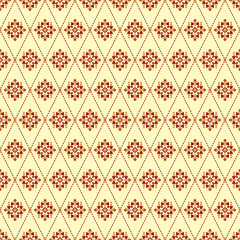 Geometric seamless pattern, Desert Sun Moroccan Diamond Pattern
