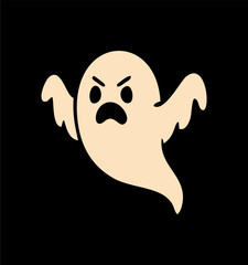 Halloween ghost character collection with flat design. Ghost Flat Design